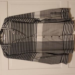 Calvin Klein Womens striped Blouse. Size XL